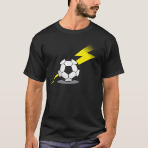 T-shirt Ballon de football avec le boulon de foudre