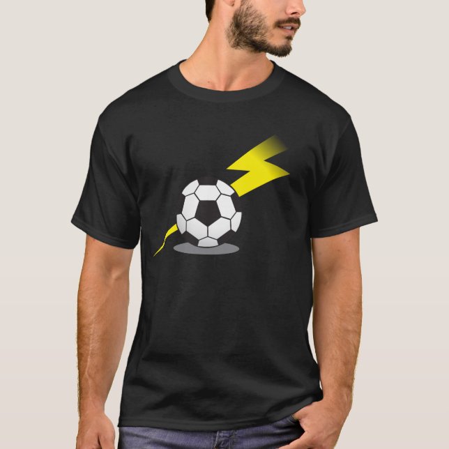 T-shirt Ballon de football avec le boulon de foudre (Devant)