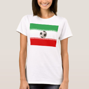 T-shirt Ballon de football avec le drapeau iranien