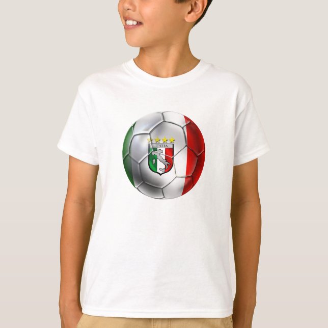 T-shirt Ballon de football de l'Italie Forza Azzurri (Devant)
