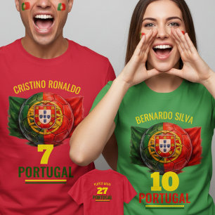T-shirt Ballon de Football du Patrimoine National du Portu