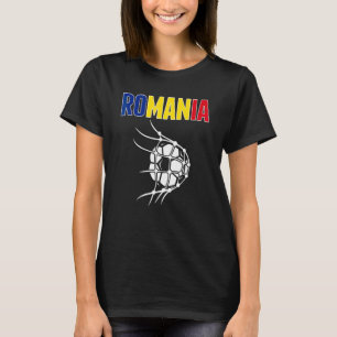 T-shirt Ballon de football roumain dans le filet  Soutenir