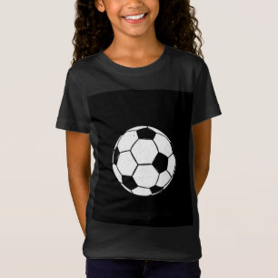 T-Shirt Ballon de Football Vintage Classique Illustré Usé