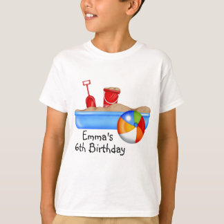 T-shirt Ballon de plage de boîte de sable d'amusement