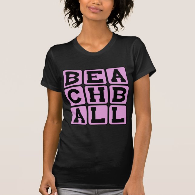 T-shirt Ballon de plage, Jouet de plage (Devant)