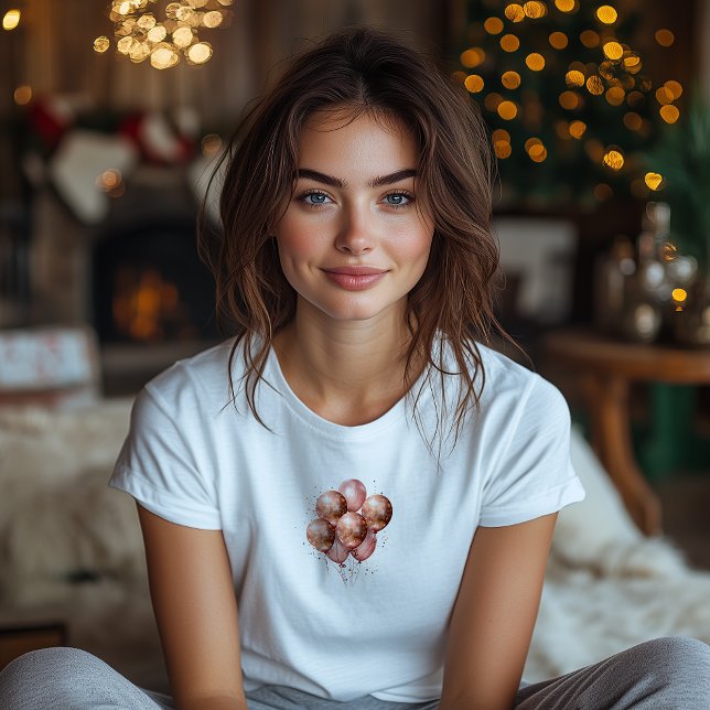 T-shirt ballon d'or rose aquarelle (Créateur téléchargé)