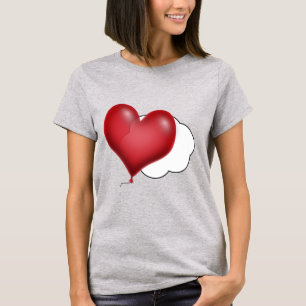 T-shirt Ballon en forme de cœur avec nuage floconneux