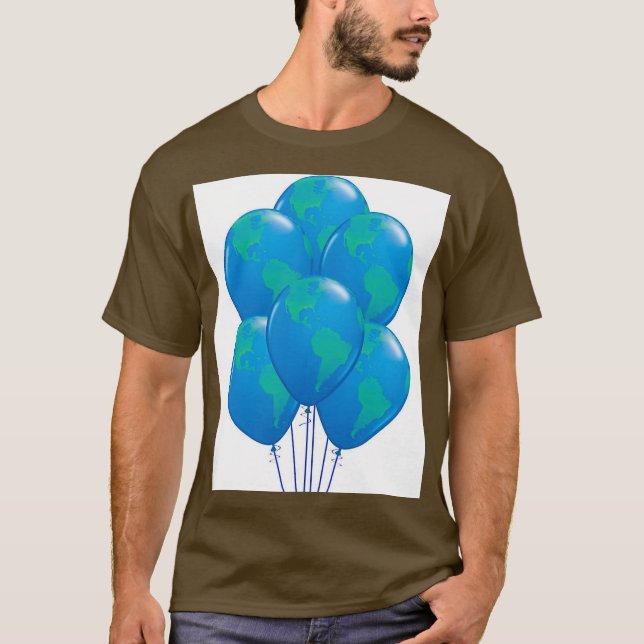 T-shirt Ballon Late Biodégradable Qualate Globe 11Pouce (Devant)