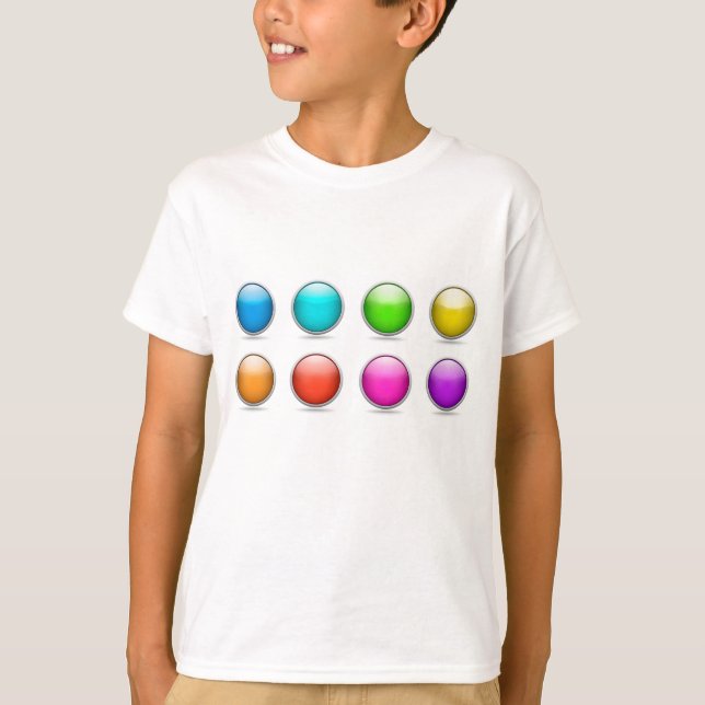 T-shirt Ballons 3D Boutons Poitrine garçon Tee Drôle Joie  (Devant)