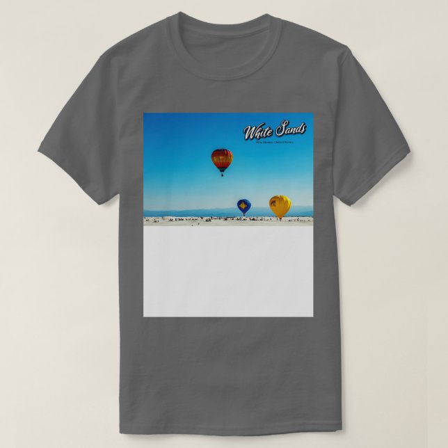 T-shirt Ballons à air chaud pour sables blancs Invitative  (Design devant)
