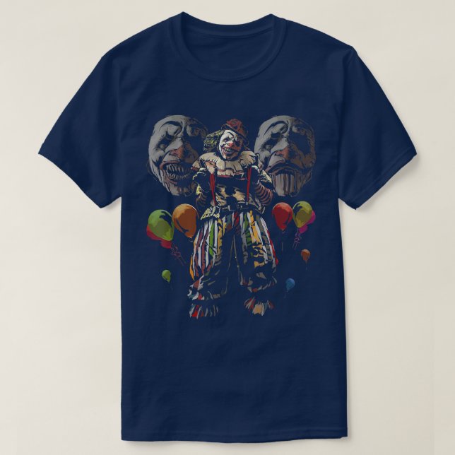 T-shirt Ballons Clown déplaisant Horreur Horreur Halloween (Design devant)