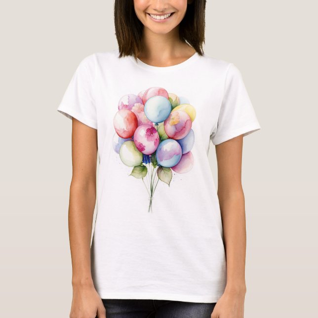 T-shirt Ballons comme Fleurs (Devant)