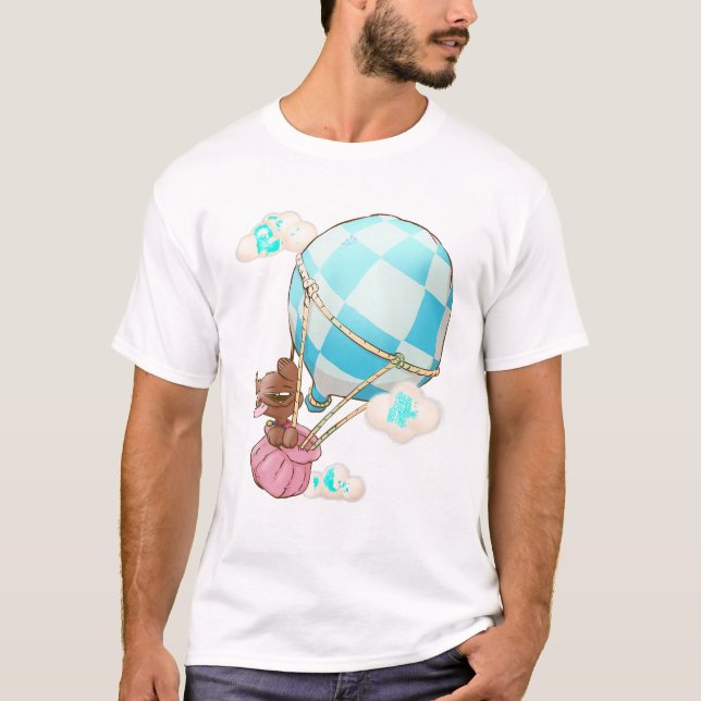 T-shirt Ballons d'air chaud mignonne Amoureux des chiens G (Devant)