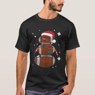 T-shirt Ballons De Football Snowman Avec Costume De Noël D