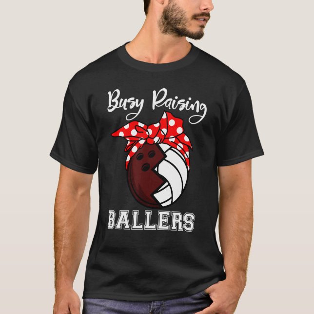 T-shirt Ballons de levage occupé Ballers de Bowling Volley (Devant)