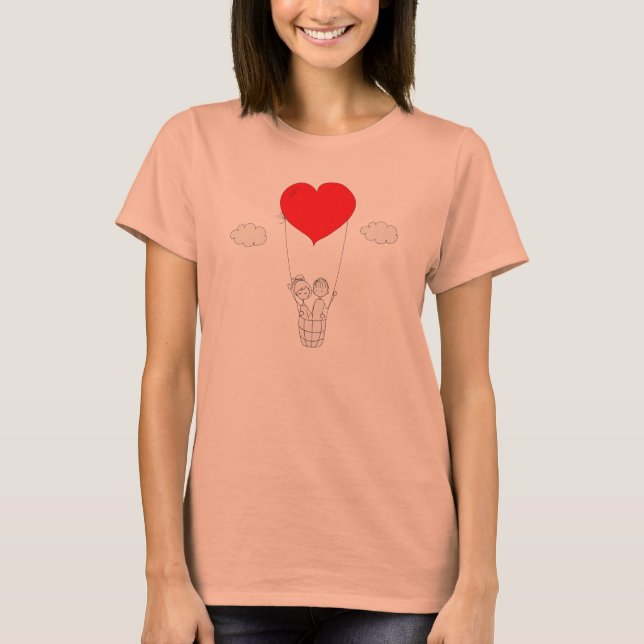 T-shirt Ballons Heart Hot Air (Devant)