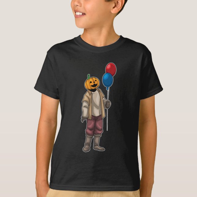 T-shirt Ballons Jack-o'-lantern Halloween (Devant)