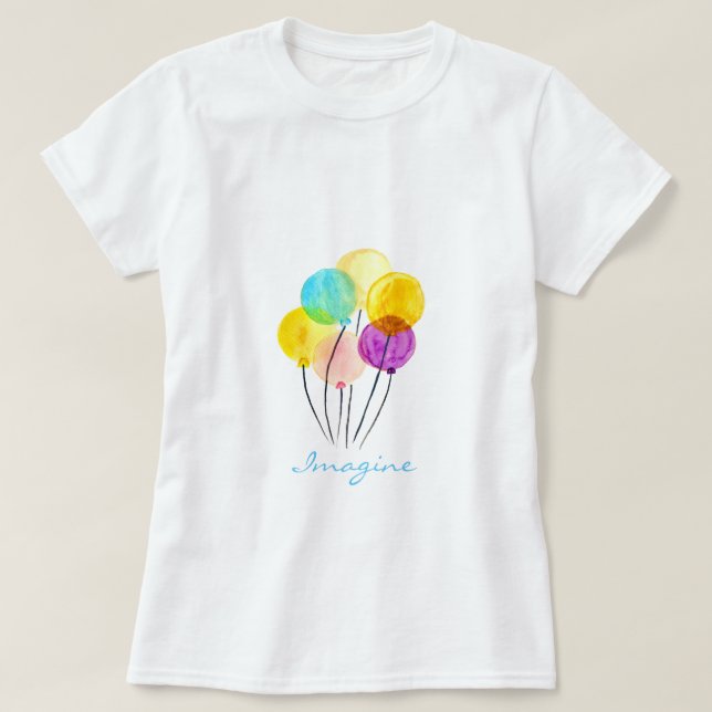 T-shirt Ballons mignons pastel imagine (Design devant)