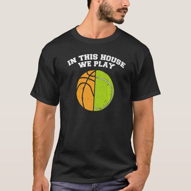 T-shirt Ballons Nous Jouons Ball Maman Papa Tennis Basketb (Devant)