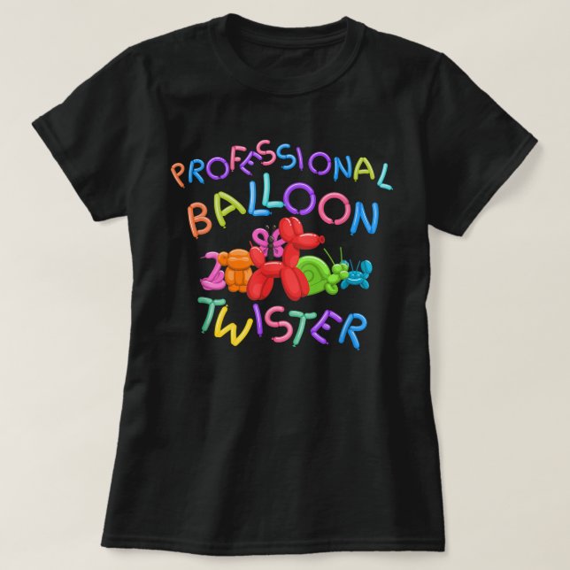 T-shirt Ballons professionnels mignon Parti de torsion ani (Design devant)