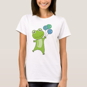 T-shirt Ballons verts grenouille Animaux amusants Enfants
