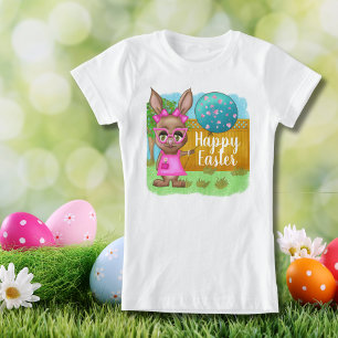 T-Shirt Balloon Diva Bunny Funny Lunettes roses Pâques