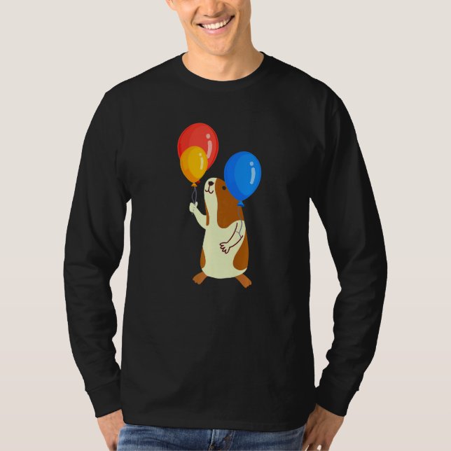 T-shirt Balloon Pig Graphic Guinea Pig Owner Pet Cavy Anim (Devant)