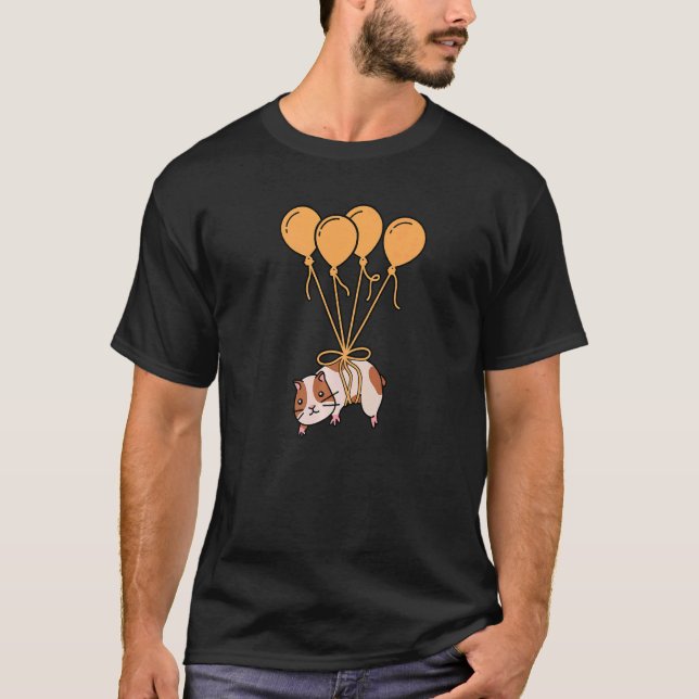 T-shirt Balloon Pig Graphic Guinea Pig Owner Pet Cavy Anim (Devant)