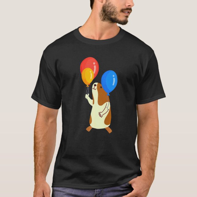 T-shirt Balloon Pig Graphic Guinea Pig Owner Pet Cavy Anim (Devant)
