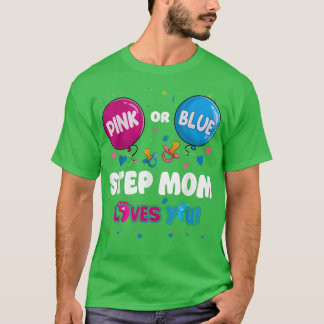 T-shirt Balloon rose ou bleu Étape Maman t'aime Genre Rev