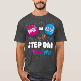 T-shirt Balloon rose ou bleu Étape Papa t'aime Genre Rev
