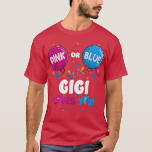 T-shirt Balloon rose ou bleu Gigi vous aime Révélation de