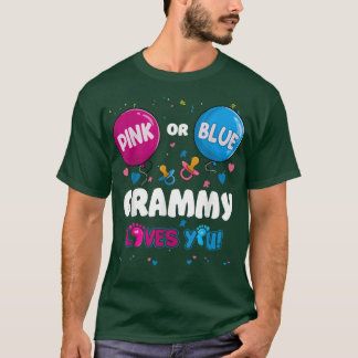 T-shirt Balloon rose ou bleu Grammy vous aime Genre Revea