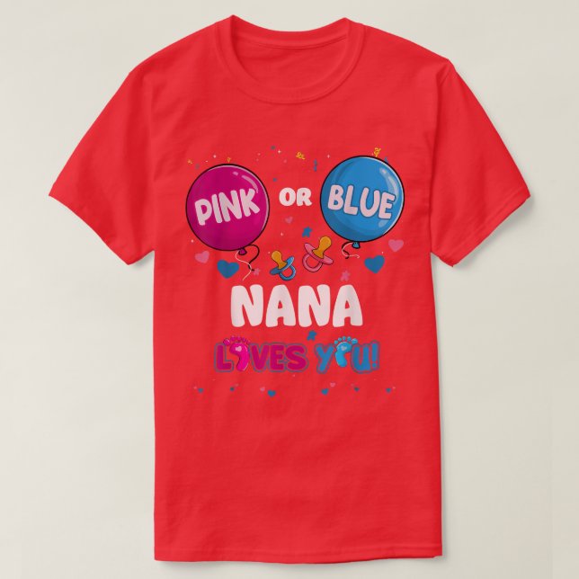 T-shirt Balloon rose ou bleu Nana vous aime Révélation de  (Design devant)