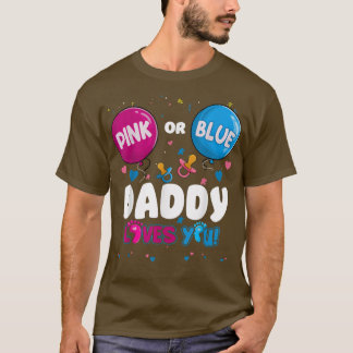 T-shirt Balloon rose ou bleu Papa t'aime Révélation de gen