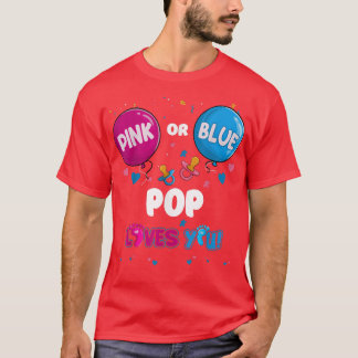 T-shirt Balloon rose ou bleu Pop vous aime Genre Révéler P