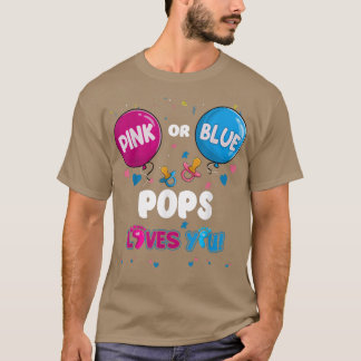 T-shirt Balloon rose ou bleu Pops vous aime Révélation de