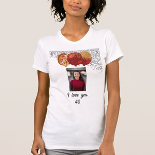 T-shirt Balloons Rouges Pailletés Argent et Or Invité d'Ho