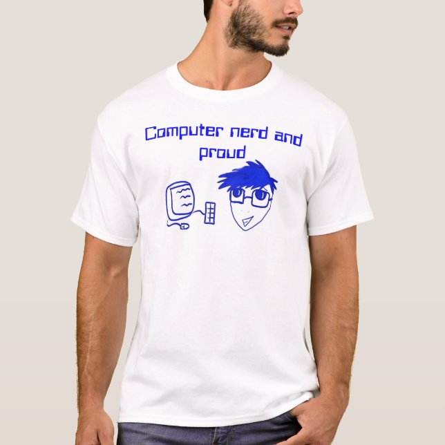 T-shirt Ballot d'ordinateur et dessus fier (Devant)
