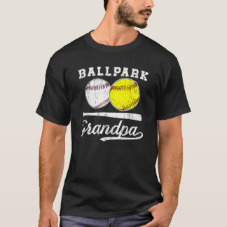 T-shirt Ballpark Grand-Père Softball De Baseball Grand-Pèr