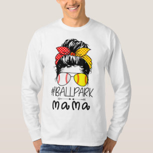 T-shirt BallPark Mama Baseball softball Fête des mères Mam