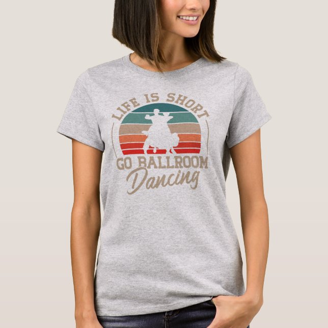 T-shirt Ballroom Dancing Débutant Musique Danseuse Cours  (Devant)