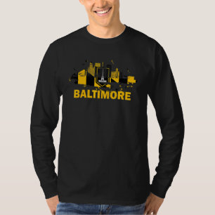 T-shirt Baltimore City Drapeau Centre Skyline Baltimore Sk