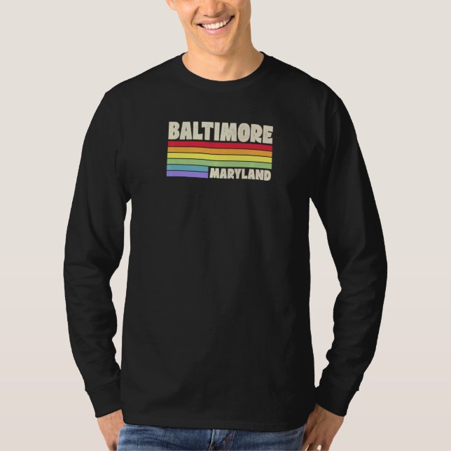T-shirt Baltimore Maryland Pride Rainbow Flag Gay Pride Me (Devant)