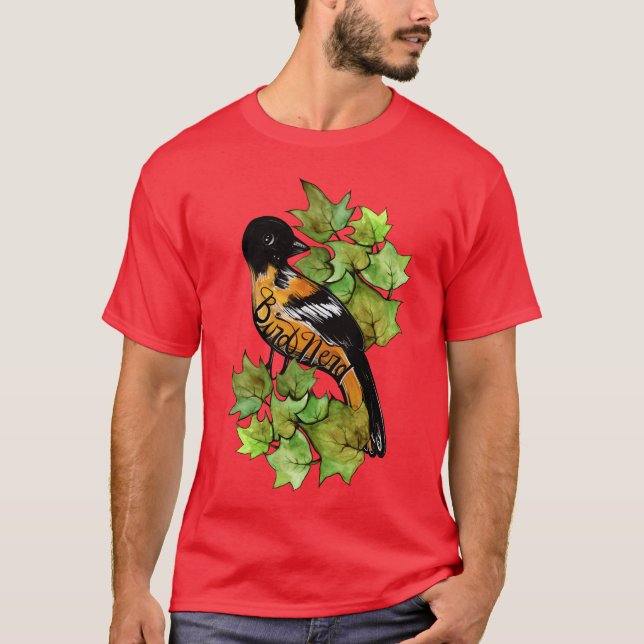 T-shirt Baltimore oriole Bird fille Nerd (Devant)