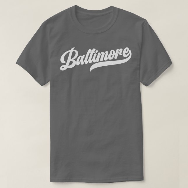 T-shirt Baltimore Retro Baltimore Ravens (Design devant)