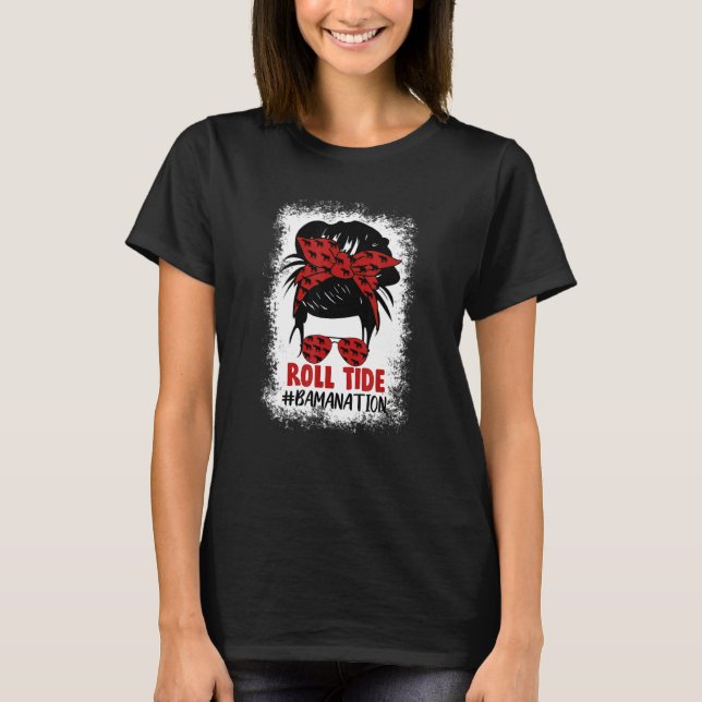 T-shirt Bamaning Rouleau Alabama Messy Bun Hair Graphi (Devant)