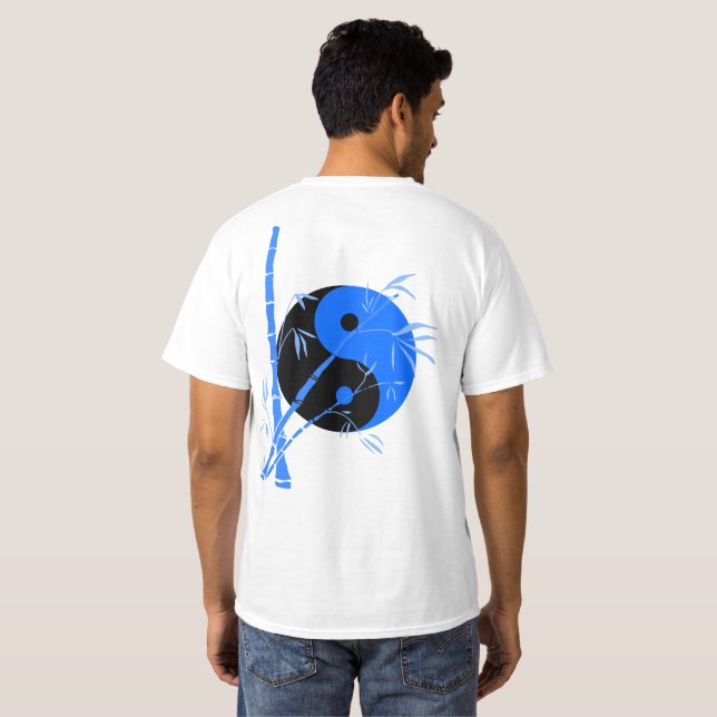 T-shirt Bambou bleu équilibré (Dos entier)