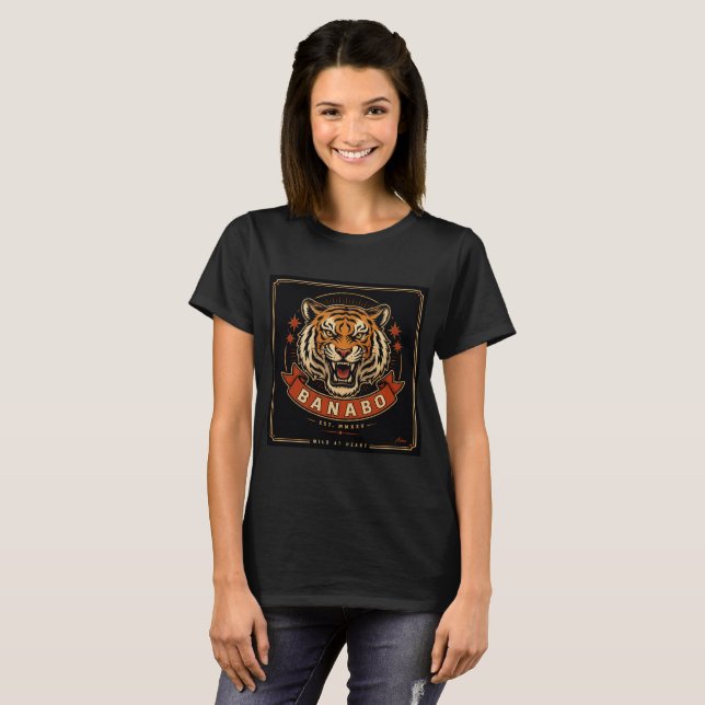 T-Shirt Banabo tête de tigre (Devant entier)
