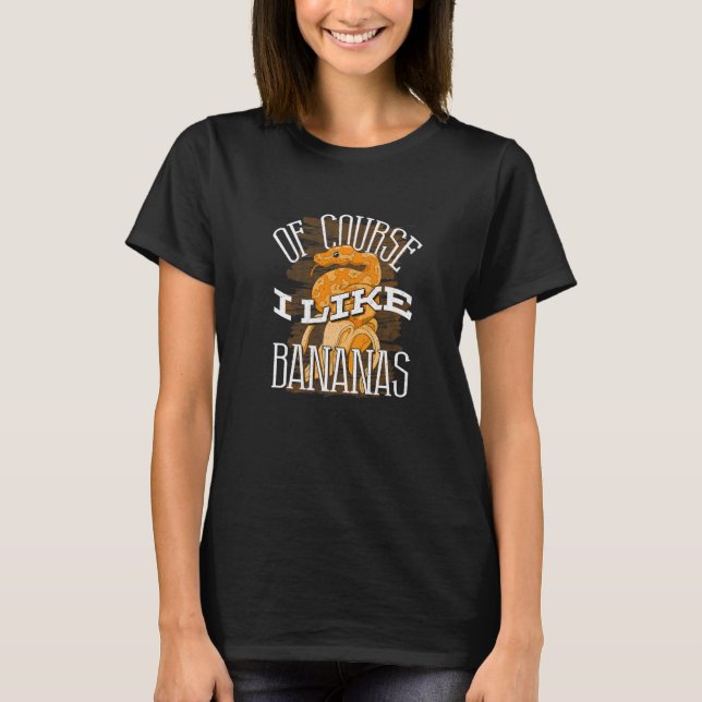 T-shirt Banana Ball Python Bien Sûr J'Aime Bananas Herpet (Devant)